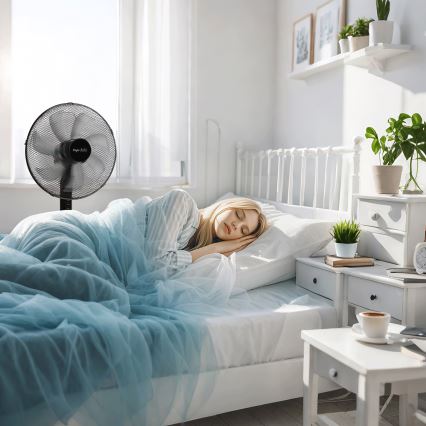 Aigostar - Standventilator 50 W / 230 V, schwarz