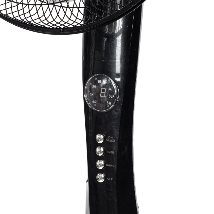 Aigostar - Standventilator 50W/230V 130 cm schwarz + Fernbedienung