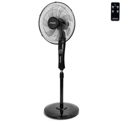 Aigostar - Standventilator 50W/230V 130 cm schwarz + Fernbedienung