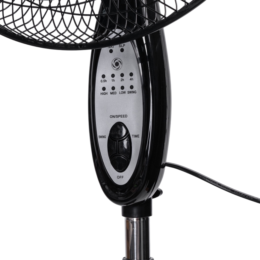 Aigostar - Standventilator 55W/230V 130 cm schwarz + Fernbedienung