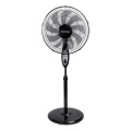 Aigostar - Standventilator 55W/230V 130 cm schwarz + Fernbedienung