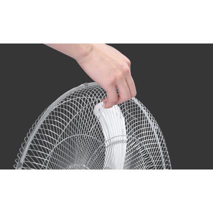 Aigostar - Standventilator 55W/230V glänzendes Chrom/schwarz