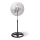 Aigostar - Standventilator 55W/230V glänzendes Chrom/schwarz