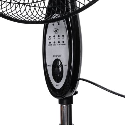 Aigostar - Standventilator 60W/230V 130 cm schwarz + Fernbedienung