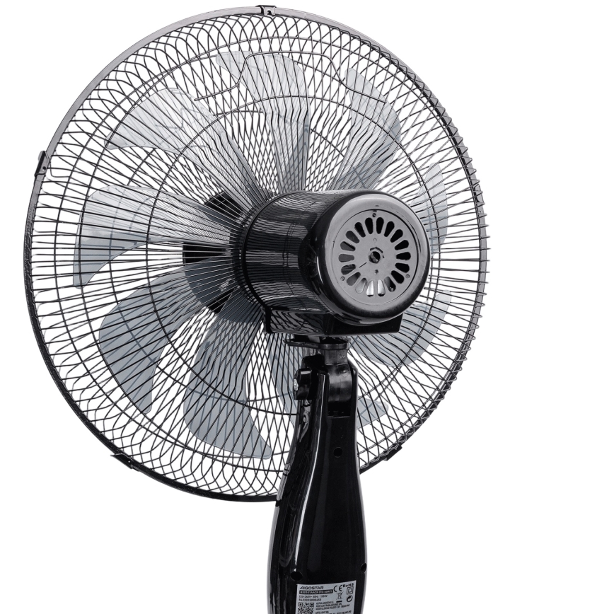 Aigostar - Standventilator 60W/230V 130 cm schwarz + Fernbedienung