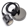 Aigostar - Stromkabel 1xE27/60W/230V Anthrazit