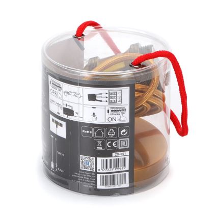 Aigostar - Stromkabel 1xE27/60W/230V gold