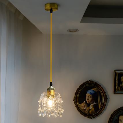 Aigostar - Stromkabel 1xE27/60W/230V gold