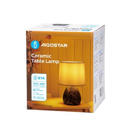 Aigostar - Tischlampe 1xE14/40W/230V grau