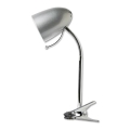 Aigostar - Tischlampe mit Clip 1xE27/11W/230V silber/glänzender Chrom