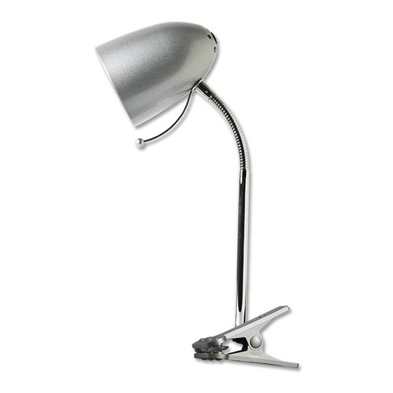 Aigostar - Tischlampe mit Clip 1xE27/11W/230V silber/glänzender Chrom