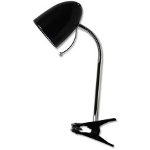 Aigostar -  Tischlampe mit Klemme 1xE27/11W/230V schwarz/Chrom