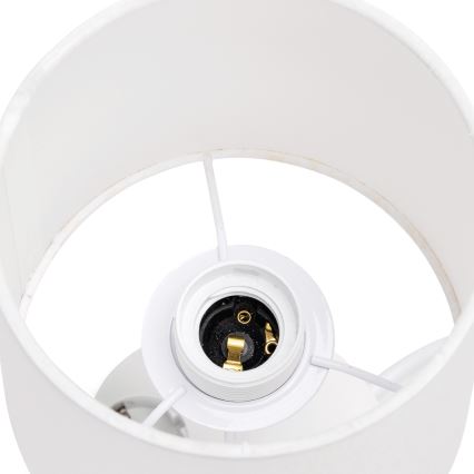 Aigostar - Tischlampe mit Steckdosen und USB-Anschlüssen 1xE27/60W/230V weiß