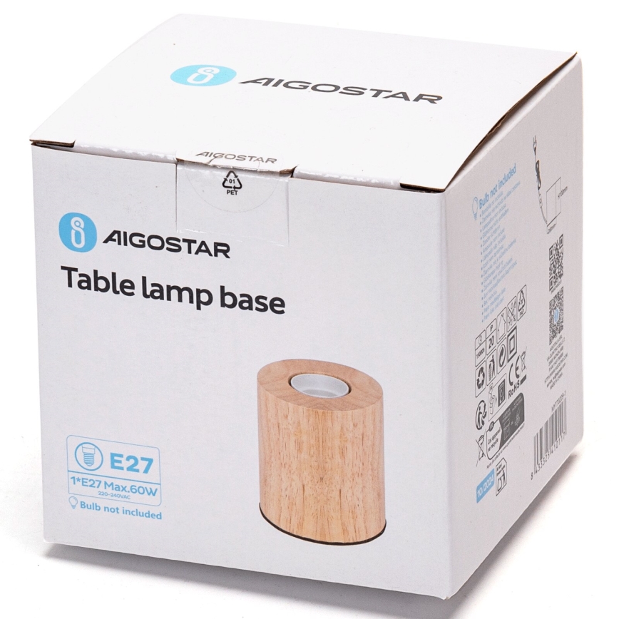 Aigostar - Tischleuchte 1xE27/60W/230V beige