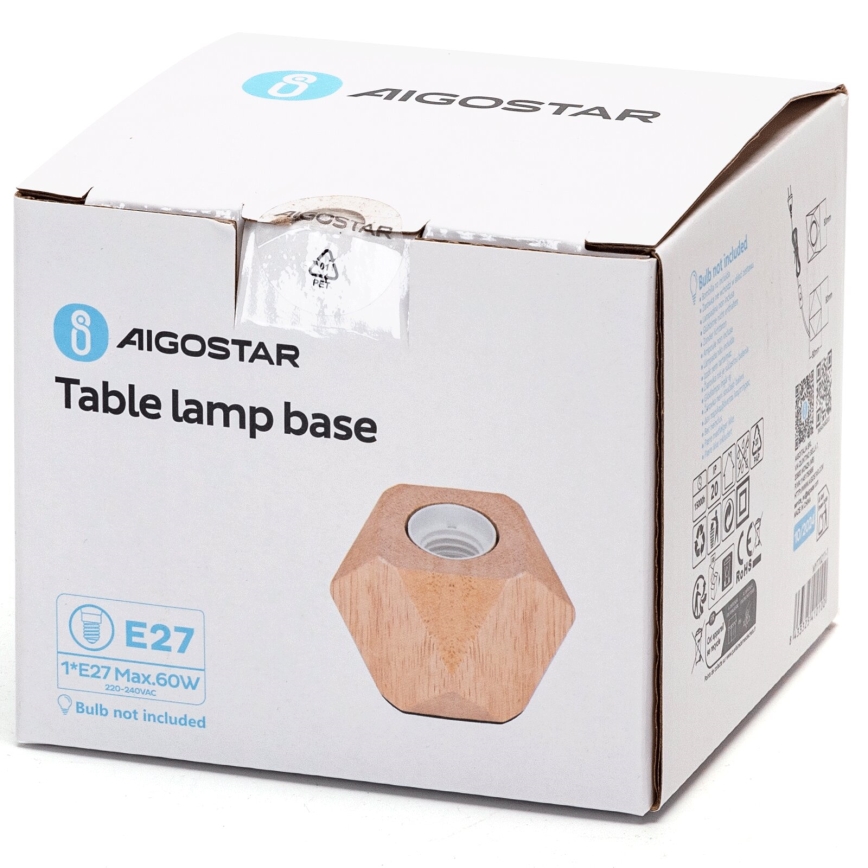 Aigostar - Tischleuchte 1xE27/60W/230V beige