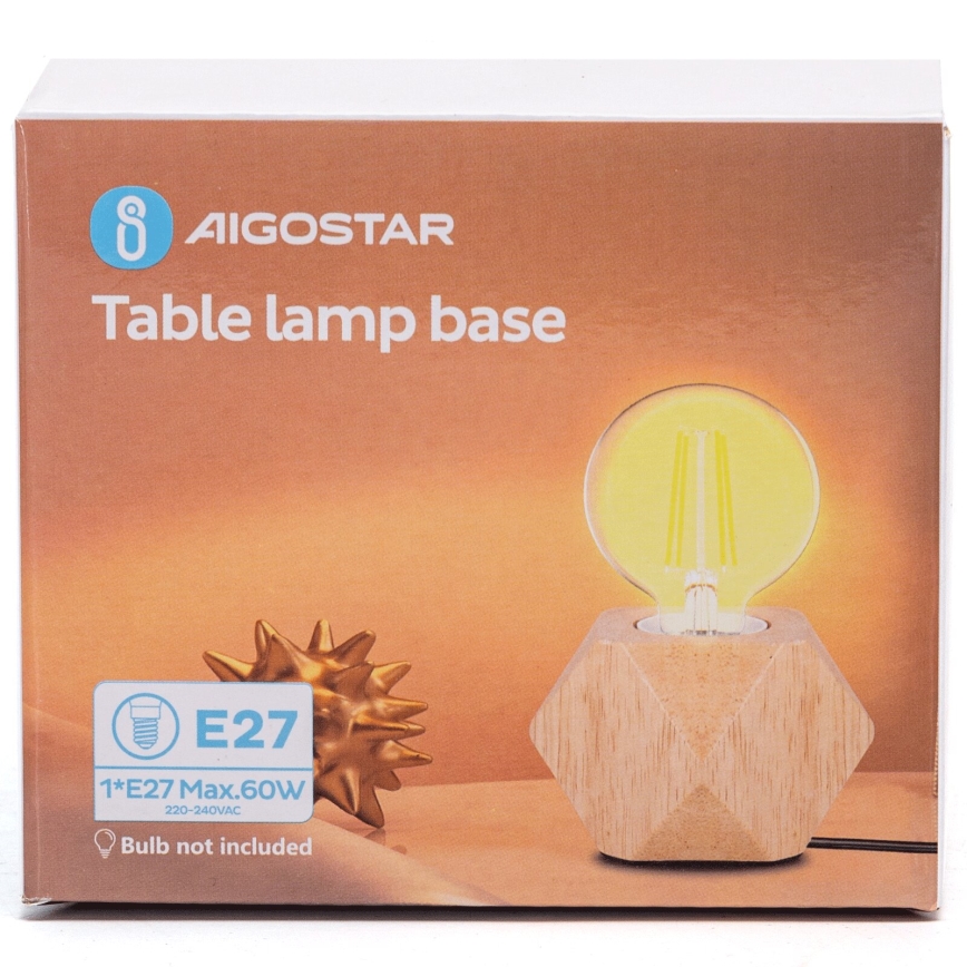 Aigostar - Tischleuchte 1xE27/60W/230V beige