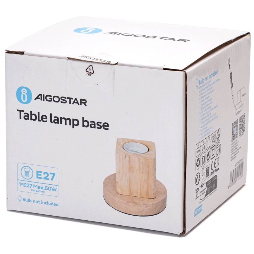 Aigostar - Tischleuchte 1xE27/60W/230V beige