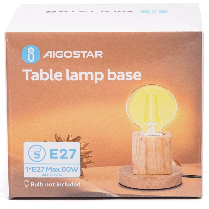 Aigostar - Tischleuchte 1xE27/60W/230V beige