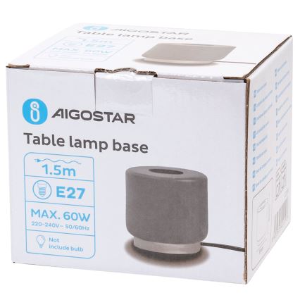 Aigostar - Tischleuchte 1xE27/60W/230V grau