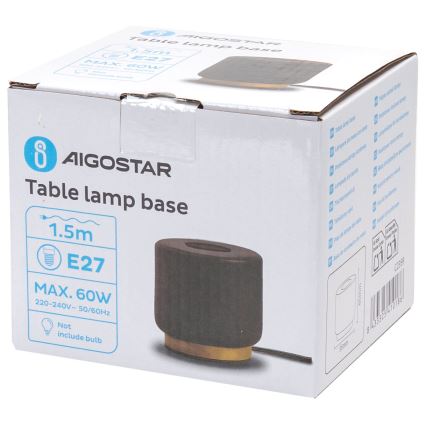 Aigostar - Tischleuchte 1xE27/60W/230V schwarz