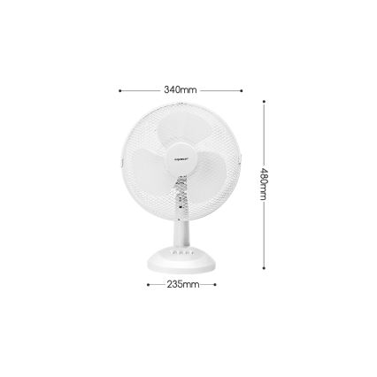 Aigostar - Tischventilator 35W/230V 34 cm weiß