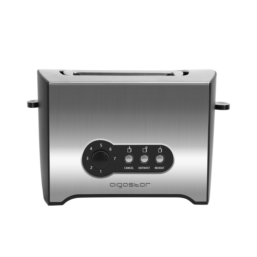 Aigostar - Toaster mit zwei Schlitzen 900W/230V matt Chrom