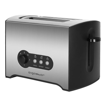 Aigostar - Toaster mit zwei Schlitzen 900W/230V matt Chrom