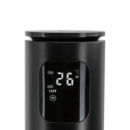 Aigostar - Turm-Ventilator 50W/230V schwarz Wi-Fi + Fernbedienung