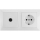 Aigostar - TV-Dose und SCHUKO-Steckdose 230 V mit Rahmen, weiß