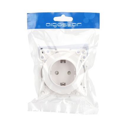 Aigostar - Unterputzsteckdose rahmenlos SCHUKO 250V/16A weiß