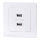 Aigostar - USB-Lade‑Steckdose mit Rahmen, 2x USB‑A, weiß