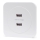Aigostar - USB-Netzsteckdose mit Rahmen, 2x USB-A, weiß