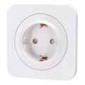 Aigostar - Wandsteckdose mit Abdeckrahmen SCHUKO 250V/16A weiß