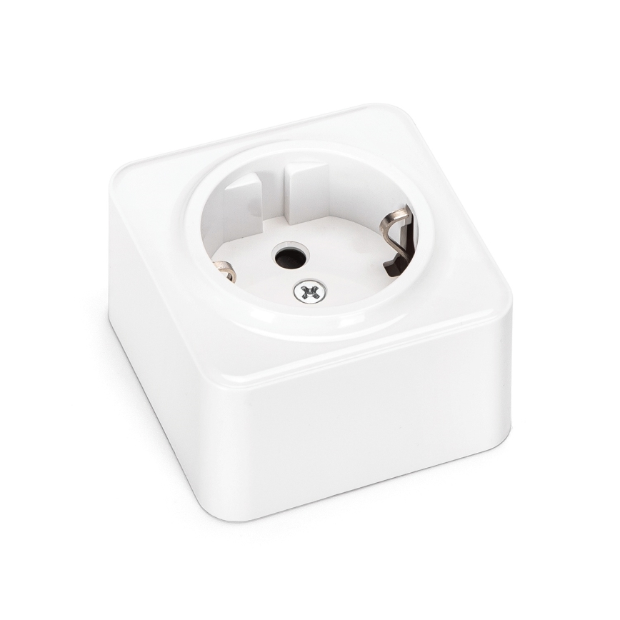 Aigostar - Wandsteckdose SCHUKO 250 V weiß