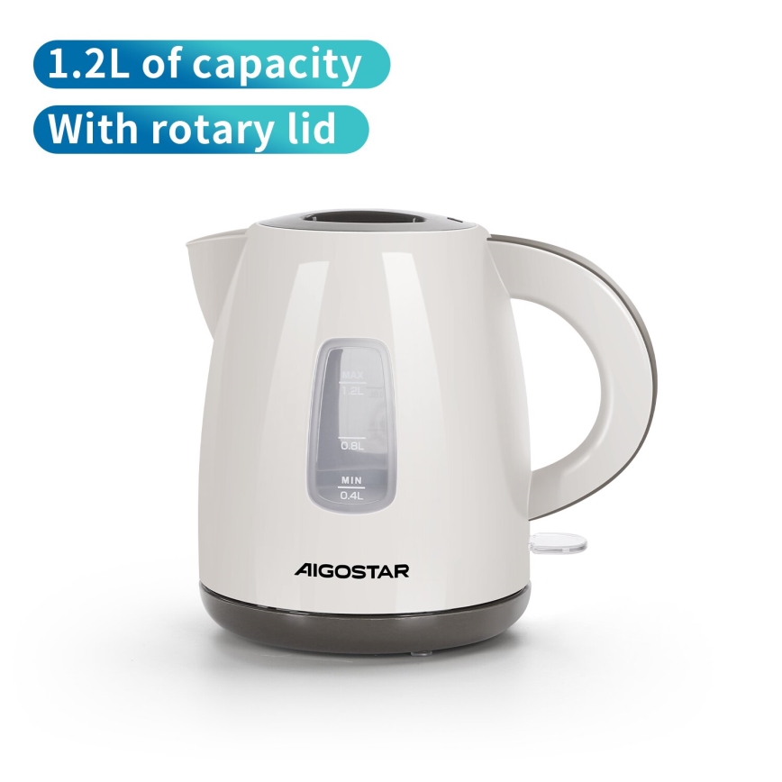 Aigostar - Wasserkocher 1,2l 2200W/230V beige