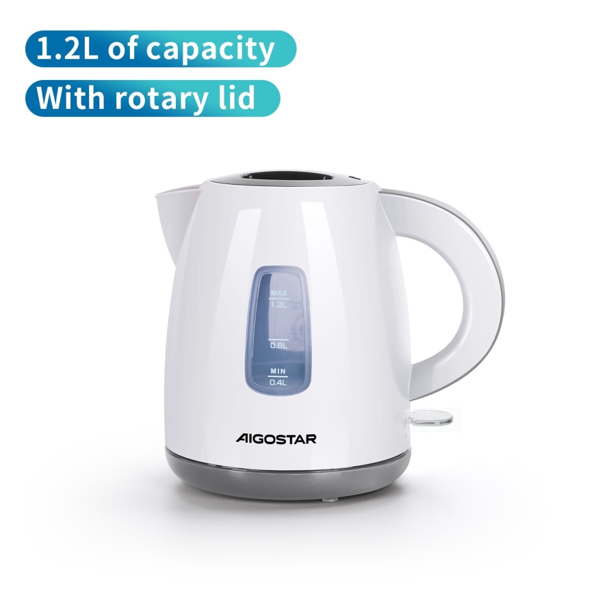 Aigostar - Wasserkocher 1,2l 2200W/230V weiß