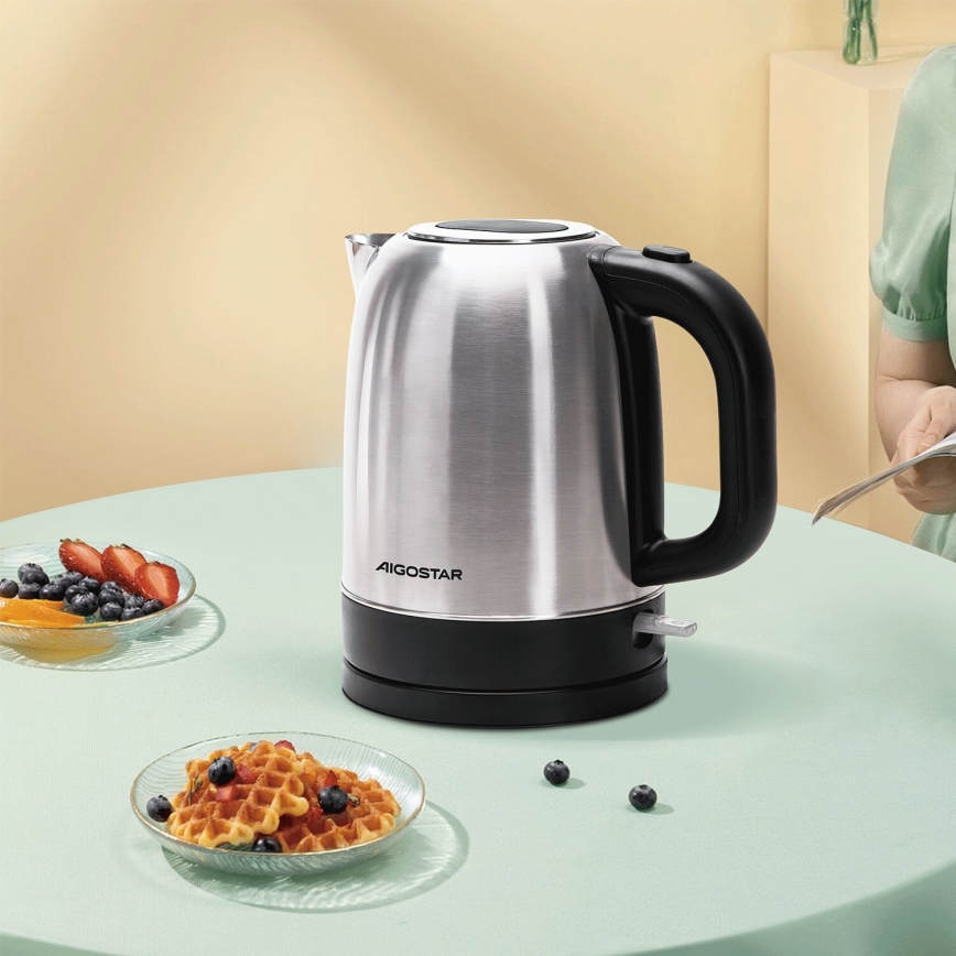 Aigostar - Wasserkocher 1,7l 2200W/230V matt Chrom