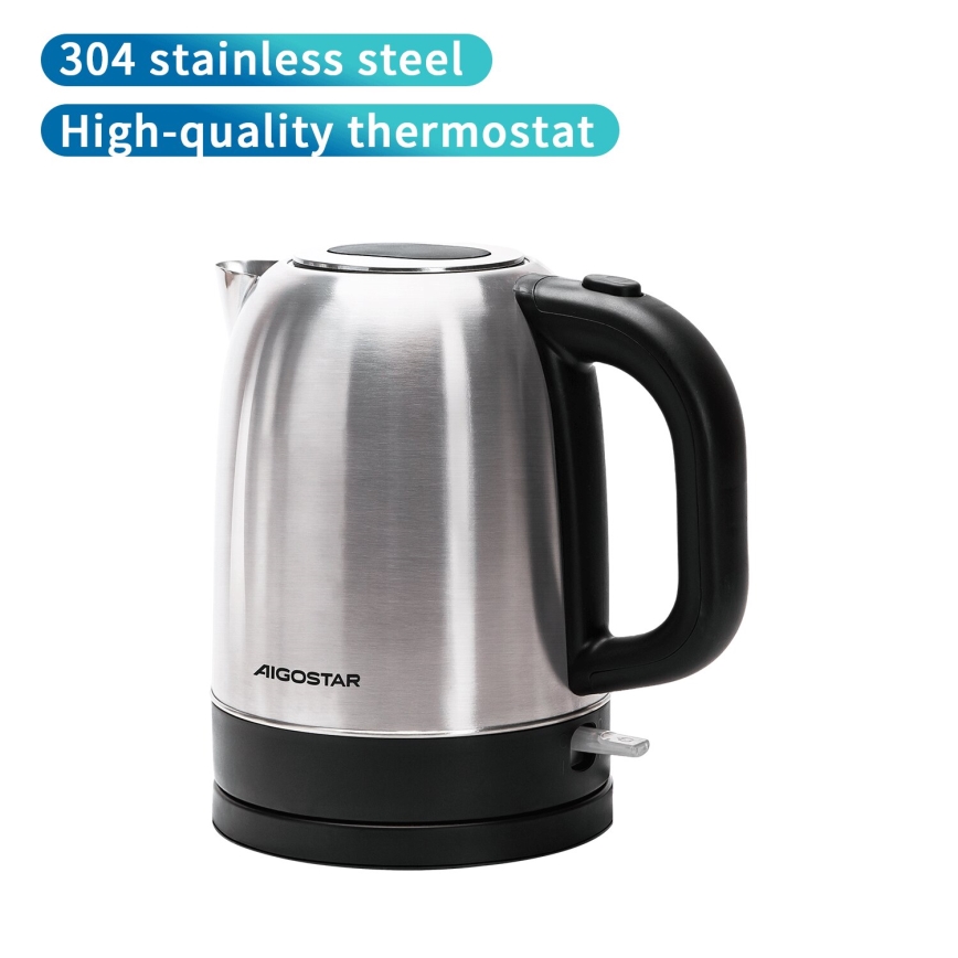 Aigostar - Wasserkocher 1,7l 2200W/230V matt Chrom