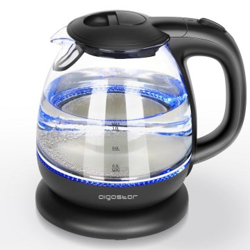 Aigostar - Wasserkocher 1 l 2200W/230V schwarz