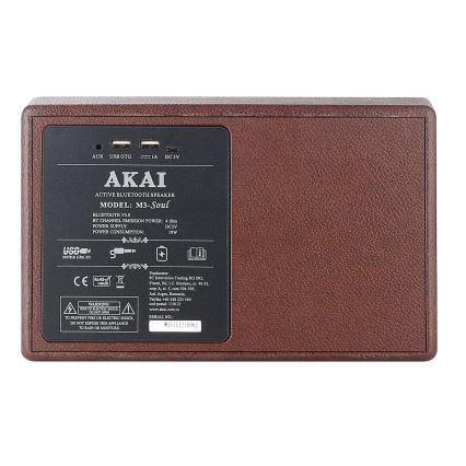 AKAI M3 SOUL COFFEE - Kabelloser Lautsprecher 20 W / 6000 mAh