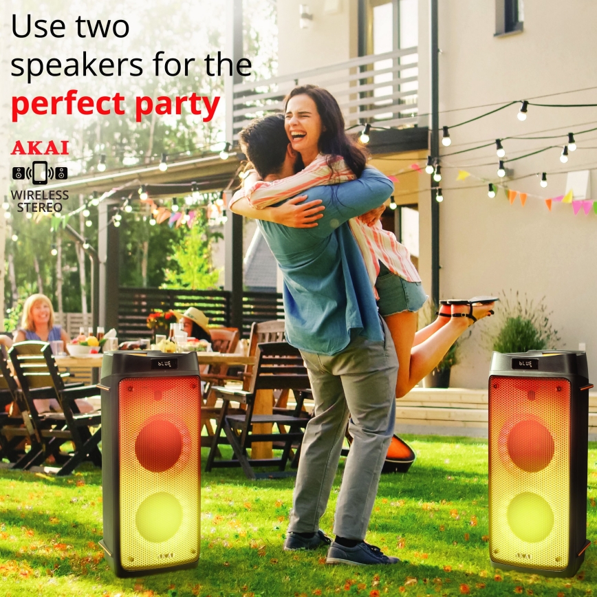 AKAI PARTY BOX 810 - Kabelloser Lautsprecher 65W/230V 5000 mAh + Fernbedienung