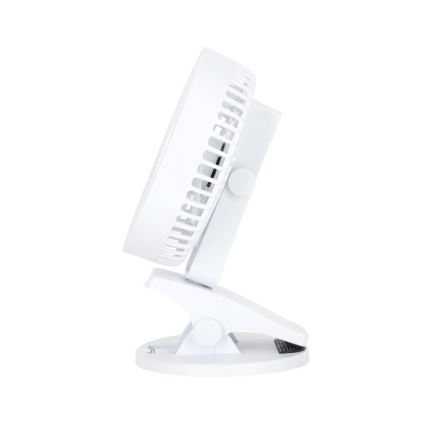 Wiederaufladbarer Tischventilator mit Clip VIENTO 6W/5V 2000 mAh Weiß