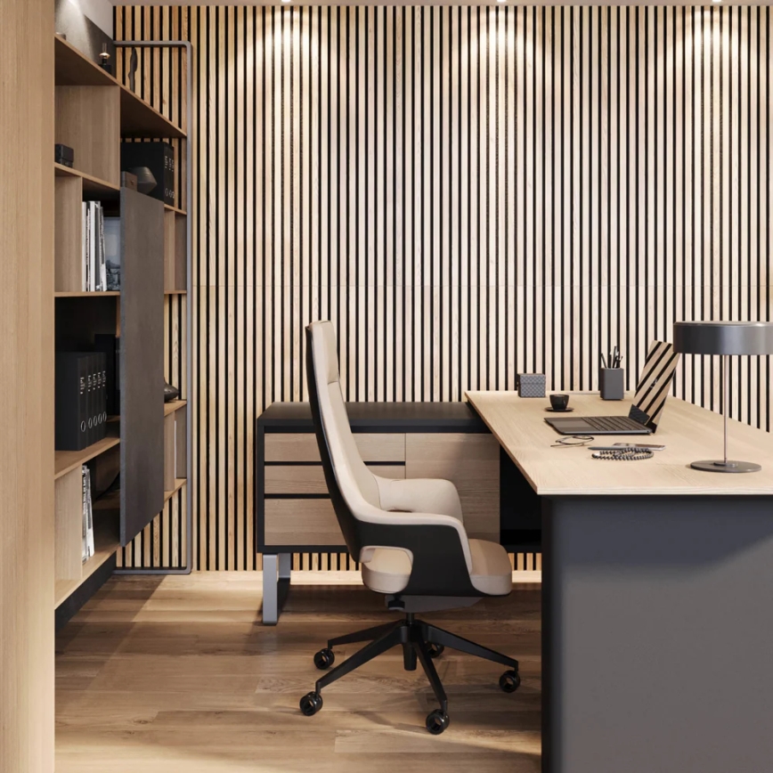 Akustik-Wandpanel VASALUND 240x52 cm Eiche