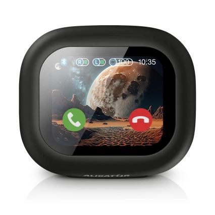 Aligator ATR10BK - Kabellose Kopfhörer mit Übersetzer 2-in-1 Pods Translate 470 mAh + 2x 40 mAh schwarz