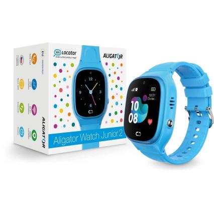 Aligator AW11BE - Smartwatch Watch Junior 2 450 mAh IP67 Wi-Fi blau
