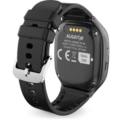 Aligator AW11BK - Smartwatch Watch Junior 2 450 mAh IP67 Wi‑Fi schwarz