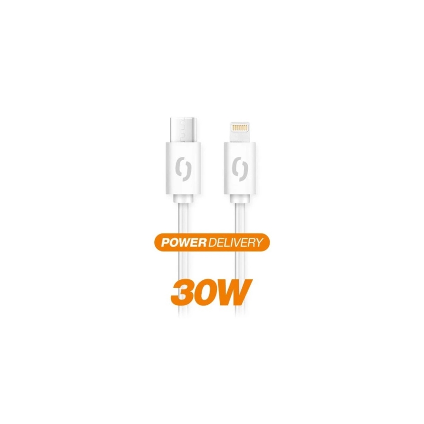 Aligator DATKP51 - USB-Kabel USB-C / Lightning 30 W Power Delivery 1,5 m weiß