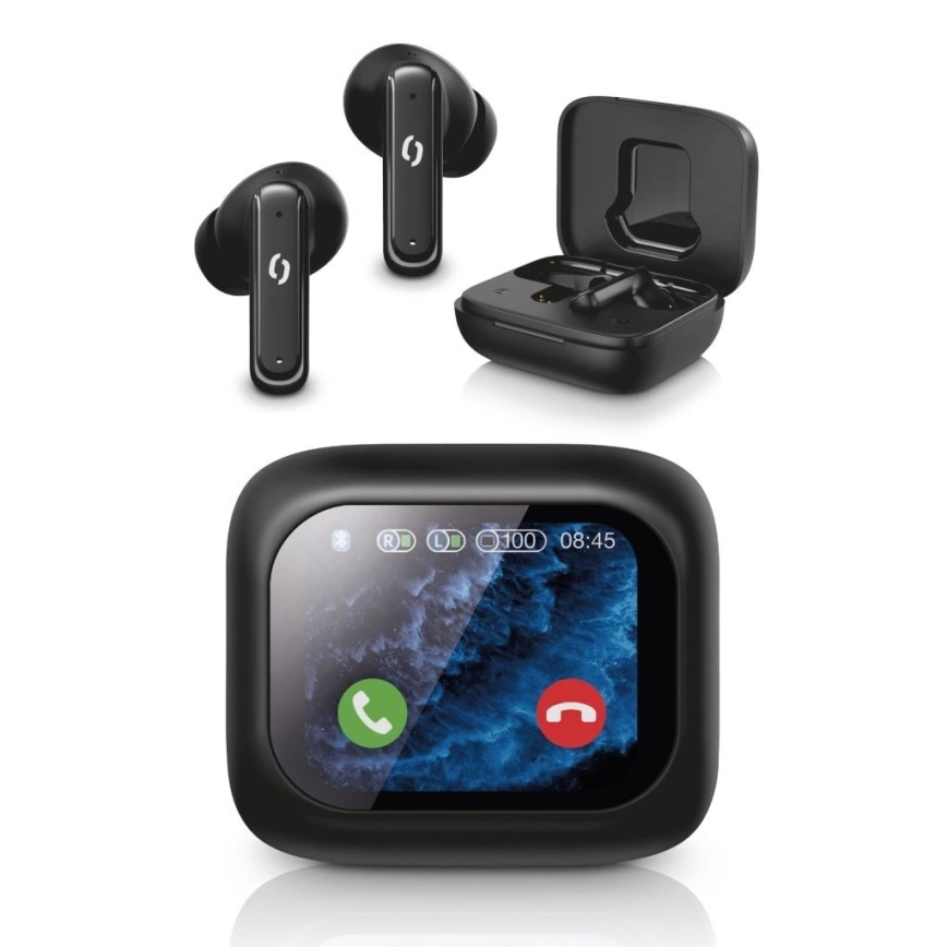 Aligator TWS07 - Kabellose In-Ear-Pods, LCD + ANC, 400 mAh + 2x 40 mAh, Schwarz