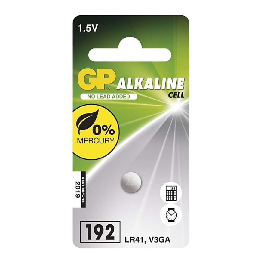 Alkalische Primärzelle LR41 GP ALKALINE 1,5V/24 mAh