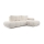 ALMADA gepolstertes Ecksofa mit Schlaffunktion und Stauraum, L-Form, rechts, hellbeige